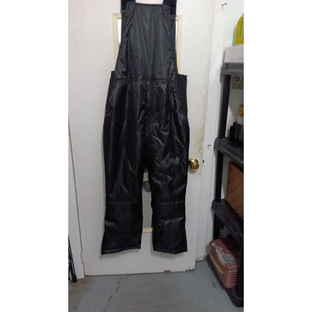 Black Waterproof Snow Bib Overalls Insulated Size L